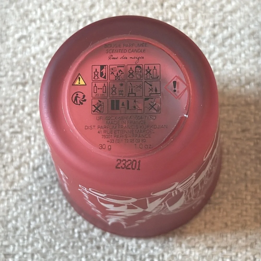 MFK Rose des Neiges Scented  Mini Candle